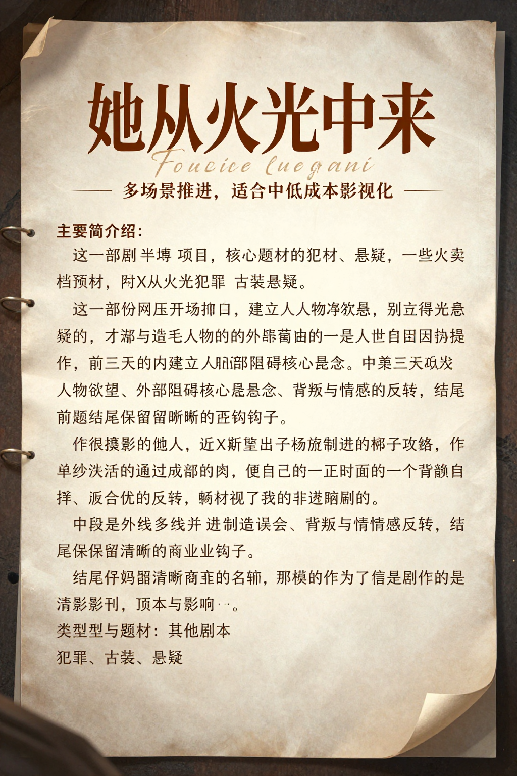 她从火光中来